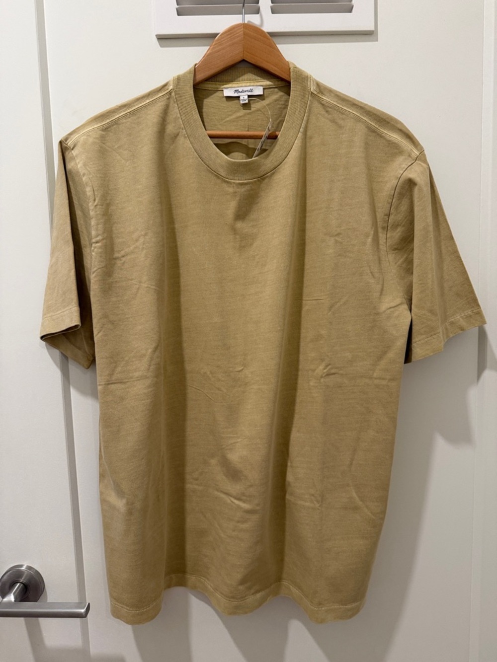 Madewell Men's Short Sleeve Crewneck T-Shirt Green/Yellow